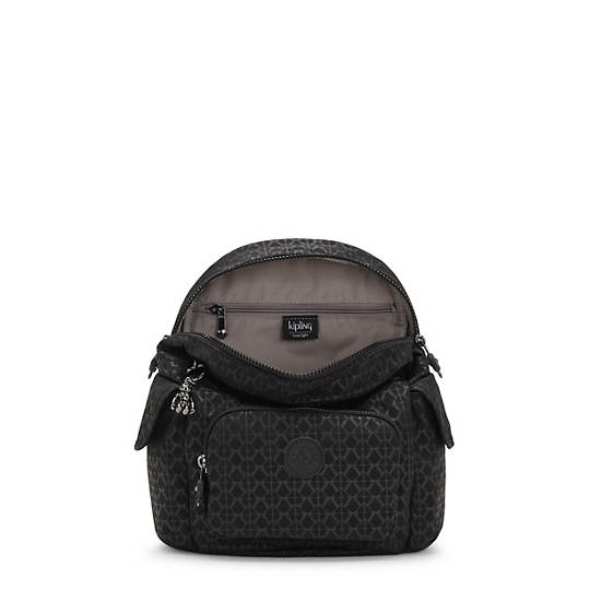 Kipling City Pack Mini Classic Printed Ryggsekk Svarte | NO 1732IL